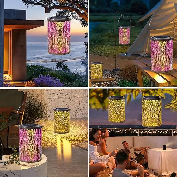 Solar-Powered Iron Art Lantern - Two Lighting Modes Waterproof Hanging Ambiance Lighting for Gardens & Patios, Perfect as Decorative Gift Housewarming Gift Mom Gifts (Bubble) by GreenHaven Gardens
