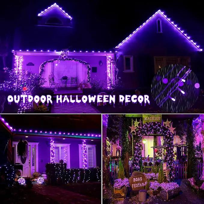 Purple Halloween Lights, 800LED 330FT Purple String Lights 8 Modes Timer Plug in Waterproof Indoor Outdoor Purple Christmas Lights for Halloween Christmas Garden Party Decoration by GreenHaven Gardens