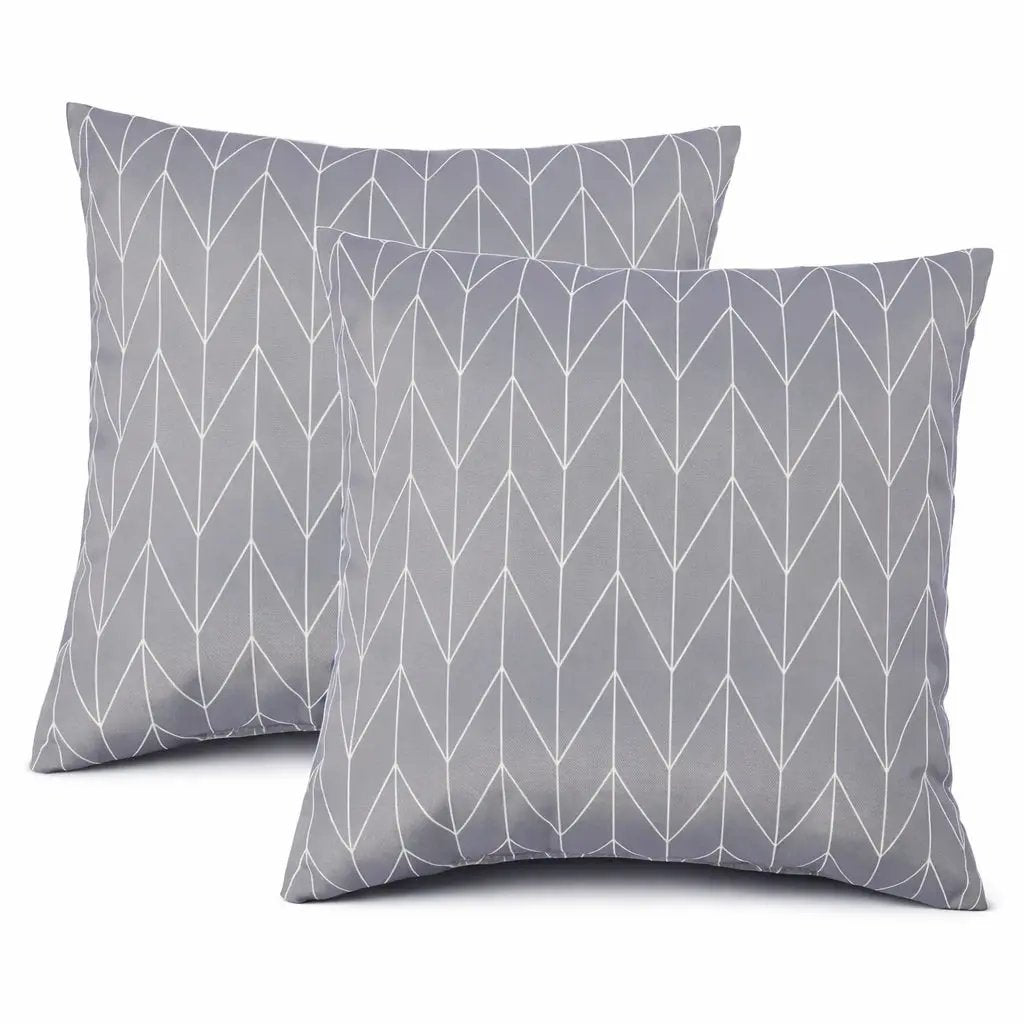 2 Pack Outdoor Throw Pillows, Waterproof & Fade-Resistant (18x18 Inch) by HouseOfZazla