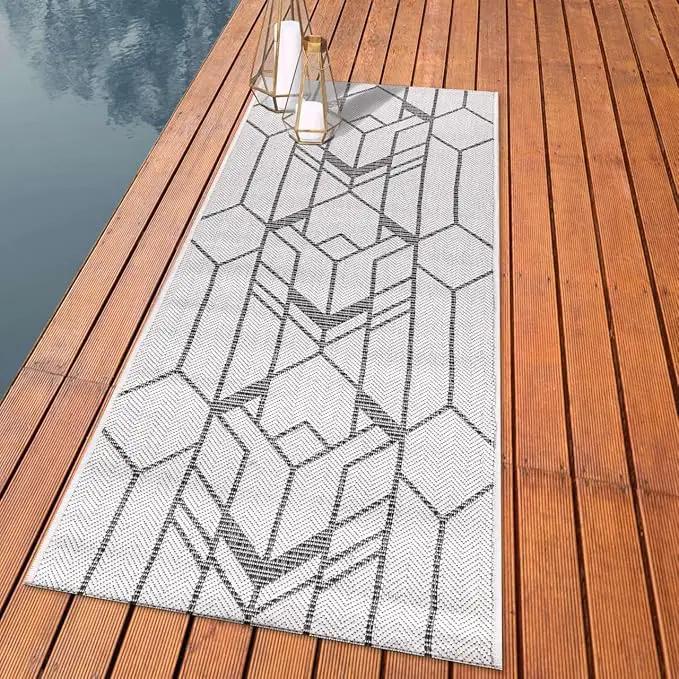 Keen Home Design Terrace Outdoor Runner Rug - 2x10 Washable Indoor/Outdoor Rug for Patio, Kitchen, Balcony, Beach, Garden, Deck and Porch, Size: 2'2"x9'11" by GreenHaven Gardens