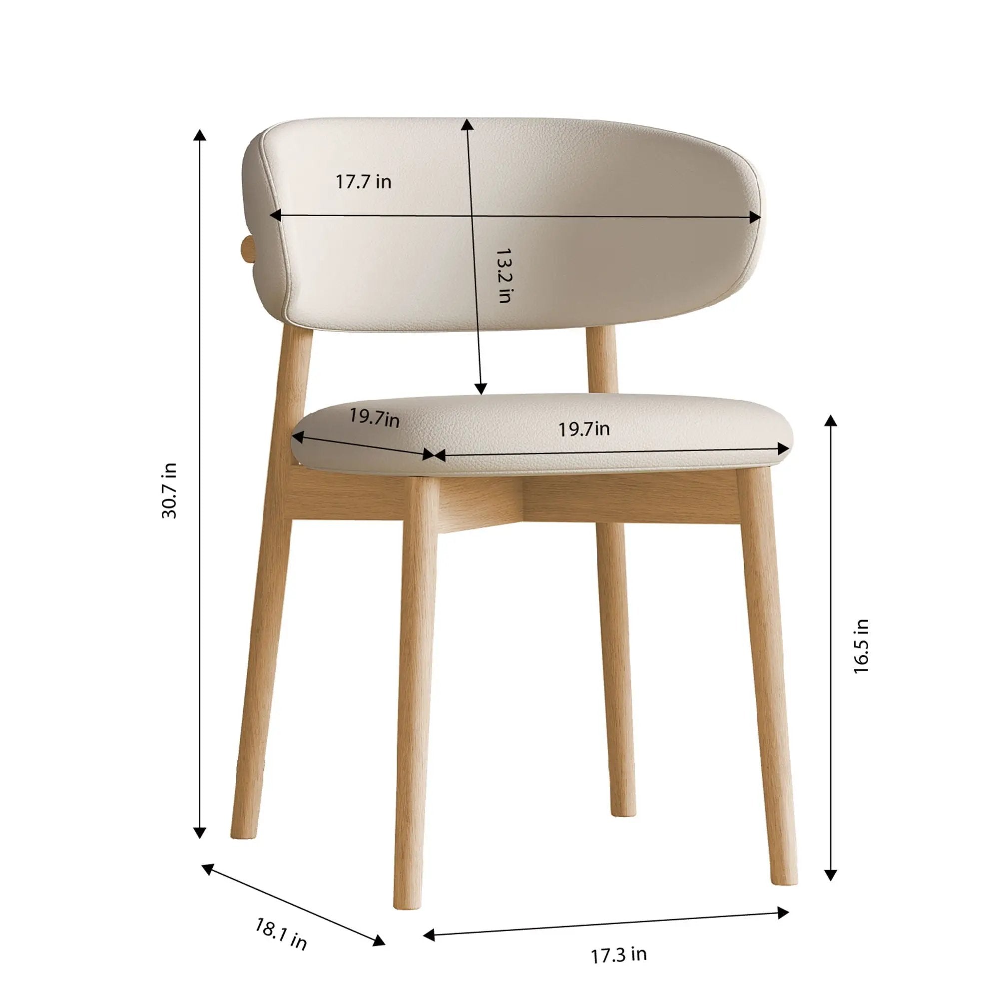 Dining Chair For Dining Room, Kitchen (Set of 2) - White by HouseOfZazla