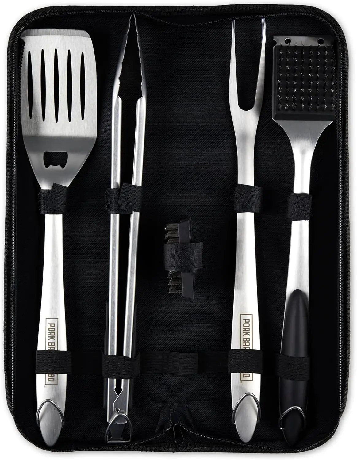 Pork Barrel BBQ Tool Set Grill Kit - Premium Stainless Steel BBQ Grill Accessories, Grilling Tools & BBQ Accessories for Outdoor Grill - Perfect BBQ Tools and Grilling Gifts for Men by GreenHaven Gardens