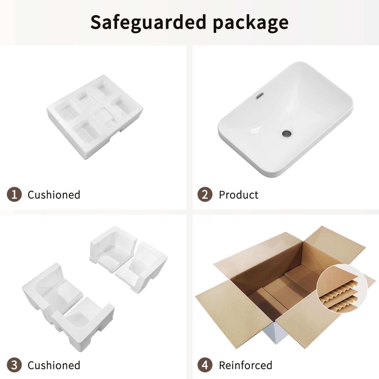 Undermount Bathroom Sink, Vessel Basin For Vanity Countertop - Milk White by HouseOfZazla