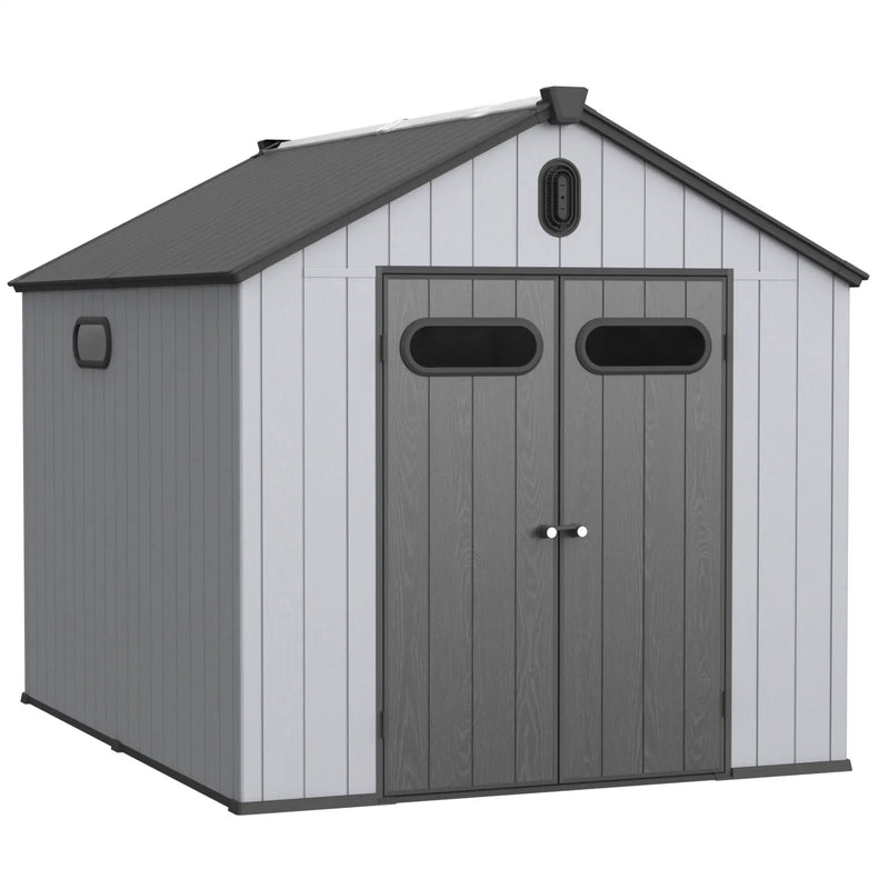 Resin Plastic Storage Shed For Backyard Garden With Spire Tool Storage by HouseOfZazla