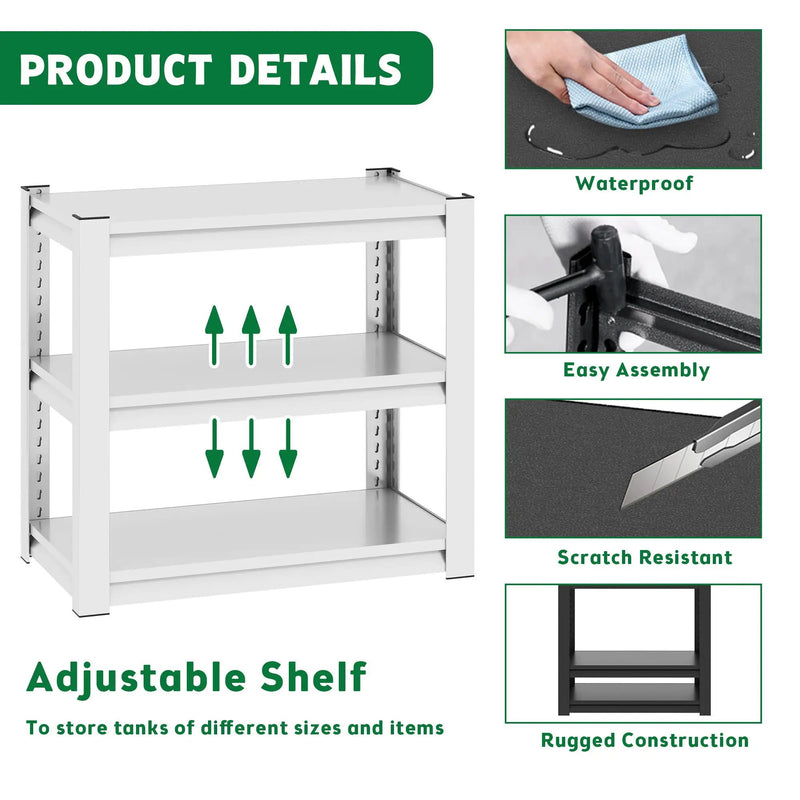 Stylish Metal rium Stand For 20 - 30 Gallon Tanks, 3 Tier Adjustable Shelf by Unique Piece Furniture