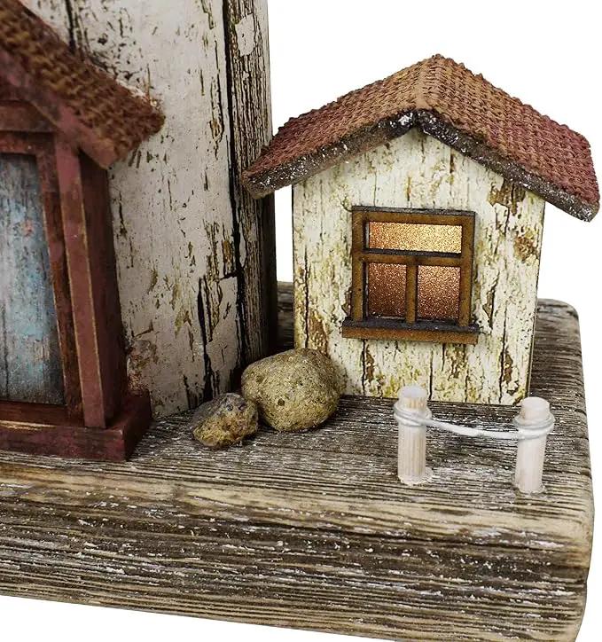 Wooden Lighthouse Decor with Light, Decorative Nautical Lighthouse Rustic Ocean Sea Beach Themed Lighthouse Decoration, Handcrafted Tabletop Nautical Themed Home Decor Bathroom Decor by GreenHaven Gardens
