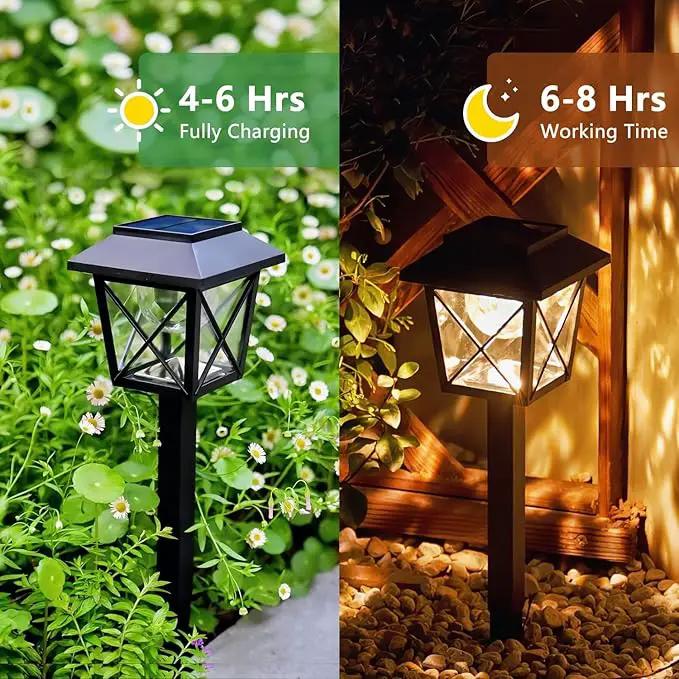 6 Pack Large Rotating Solar Lights Outdoor Waterproof 2 Modes Twinkling Decorative Lights for Garden Yard Pathway Walkway Decorations Landscape Lighting. (Set of 6) by GreenHaven Gardens