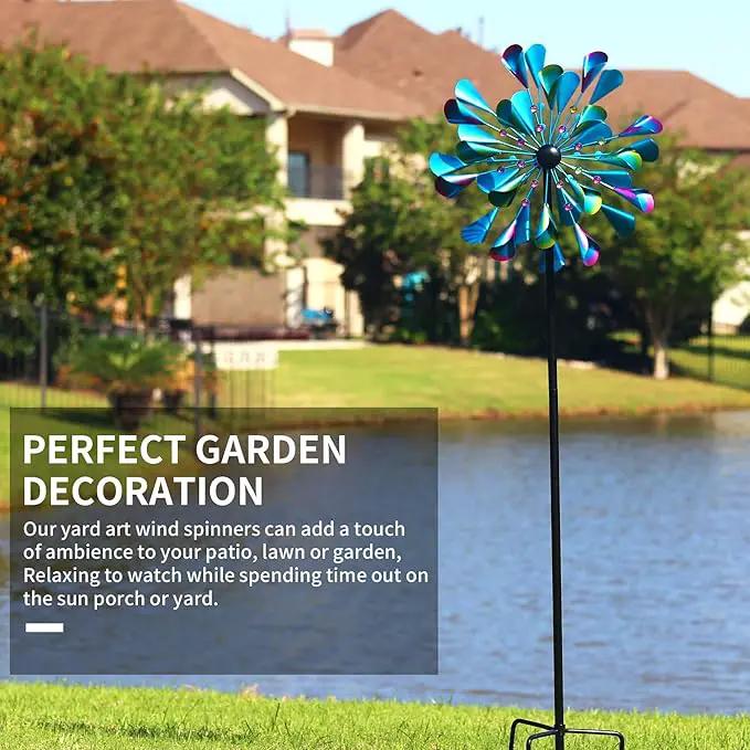 Decoroca 72" Large Wind Spinner Outdoor, Metal Garden Clearance Sculpture & Yard Decor by GreenHaven Gardens