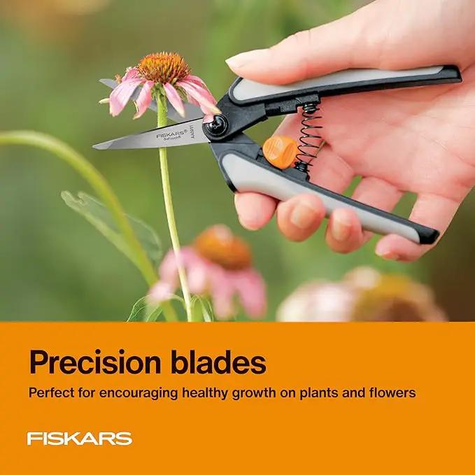 Fiskars 15pc Micro-Tip Pruning Snip Set, Precision Stainless Steel Blades, Softgrip Handles for Deadheading, Trimming & Shaping Small Plants by GreenHaven Gardens
