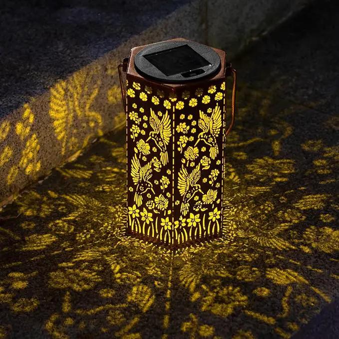 kyoryuger Hummingbirds Solar Lanterns Outdoor Hummingbird Gifts for Women Mom Grandma, Hummingbird Lovers Gifts, Birthaday for Mom Metal Lanterns for Yard Patio Lawn Solar Garden Decor by GreenHaven Gardens