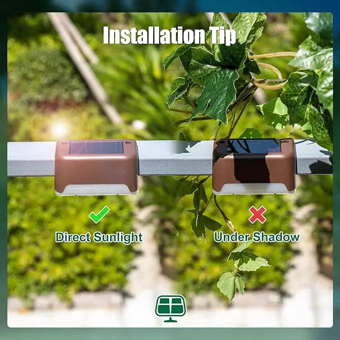 SOLPEX Solar Deck Lights Outdoor 16 Pack, Solar Step Lights Waterproof Led Solar lights for Outdoor Stairs, Step , Fence, Yard, Patio, and Pathway(Warm White) by GreenHaven Gardens