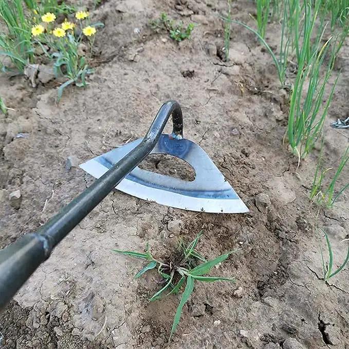 Garden Tools Hollow Hoe, All-Steel Hardened Hollow Hoe, Sharp Garden Edger Weeder, Durable Gardening Hoe Hand Tool Weed Puller Accessories for Backyard Weeding, Soil Loosening, Farm Planting (2PCS) by GreenHaven Gardens