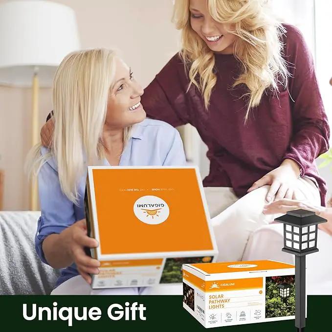 GIGALUMI Solar Outdoor Lights,12 Pack LED Solar Lights Outdoor Waterproof, Solar Walkway Lights Maintain 10 Hours of Lighting for Your Garden, Landscape, Path, Yard, Patio, Driveway by GreenHaven Gardens