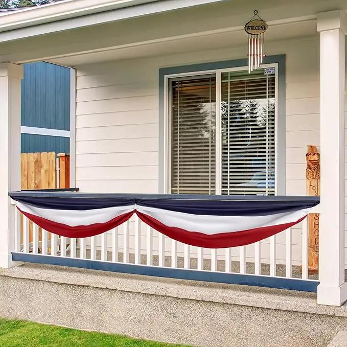 EBaokuup 2 Pack 20x2 Ft American Flag Bunting-4th of July Banner Decor Red, White & Blue Stripe Flag-Large Patriotic Bunting US Flag Decorations for Independence Day Outdoor Porch Garden by GreenHaven Gardens