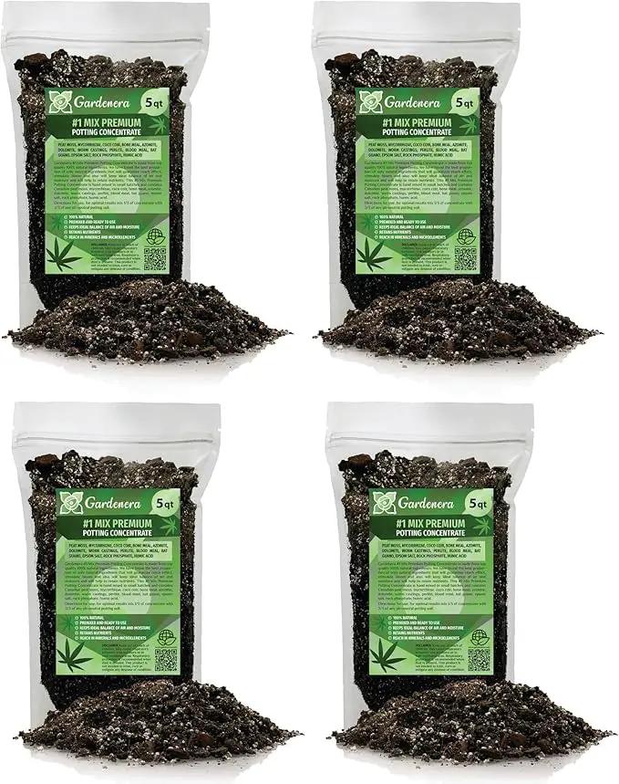 Premium JUST-ADD-Water Potting Soil Mix - Optimal Nutrient-Rich Blend for Thriving and HIGH-Yield Herbal Plants - 20 Quart by GreenHaven Gardens