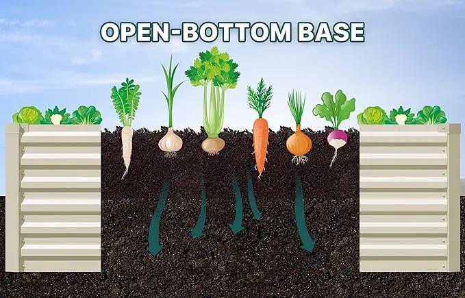 Raised Garden Bed 6x3x2ft, Galvanized Raised Garden Beds Outdoor for Vegetables Flowers Herbs, Steel Large Deep Planter Box, Tall Raised Garden Bed with 3ftx30ft Weed Barrier Fabric and Glove, Beige by GreenHaven Gardens