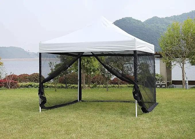 10x10 Mosquito Net with Zipper for Patio Camping Gazebo and Canopy Tent, Outdoor Gazebo Replacement Mosquito Netting Tent Screen Wall, Ultra Fine Mesh(Only Net No Frame) by GreenHaven Gardens