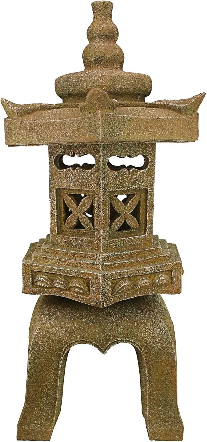 Design Toscano SS8577 Sacred Pagoda Lantern Asian Decor Garden Statue, Large, Gothic Stone by GreenHaven Gardens