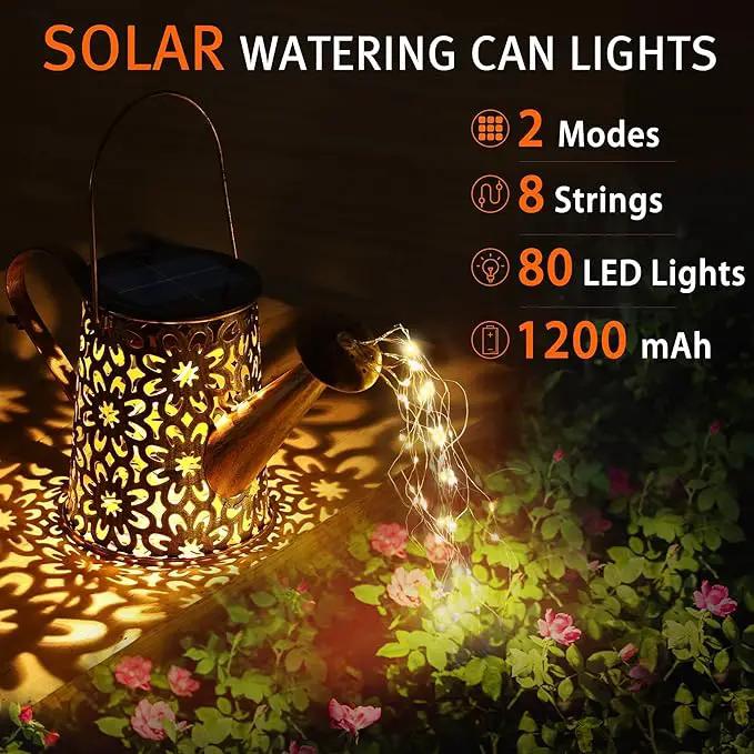 Otdair Solar Lights Outdoor Garden Decor, Metal Daisy Solar Watering Can Lights with 2 Lighting Modes, Outdoor Decorations for Yard, Garden, Patio, Pathway, Christmas, Gift for Mom Grandma by GreenHaven Gardens