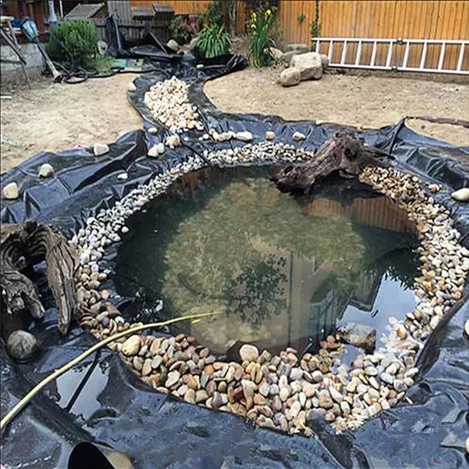 10 x 15 FT Pond Liner, 20 Mil Fish Pond HDPE Liner, Pond Liners for Outdoor Ponds, Koi Ponds, Garden Fountain, Waterfall by GreenHaven Gardens
