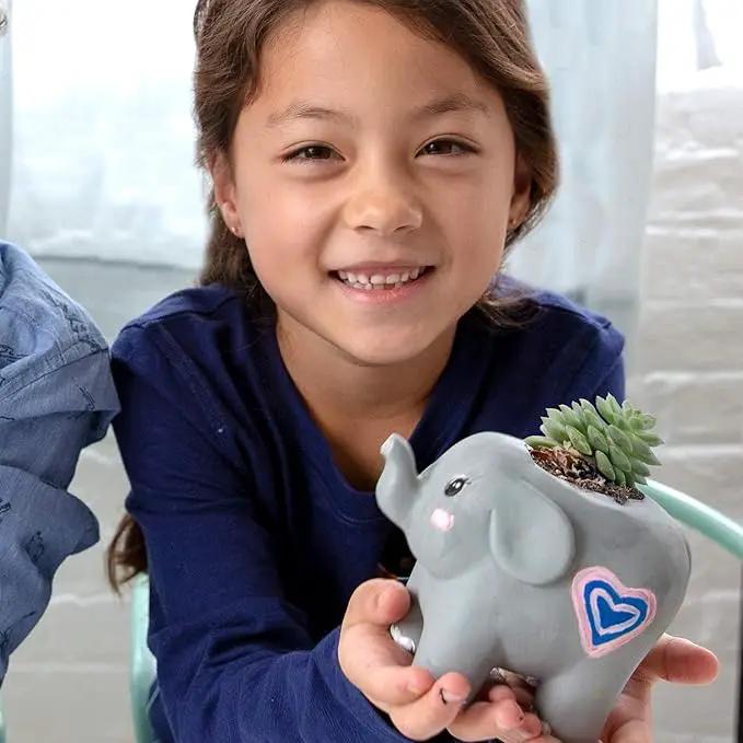Creative Roots Paint Your Own Elephant Planter by Horizon Group USA Toy by GreenHaven Gardens