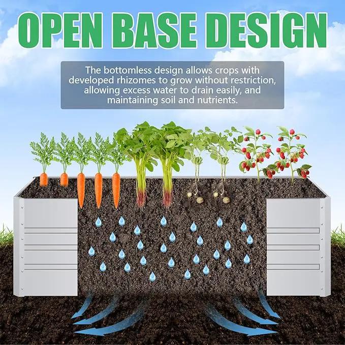 SnugNiture Galvanized Raised Garden Bed 6x3x2FT Outdoor Large Metal Planter Box Steel Kit for Planting Vegetables, Flowers by GreenHaven Gardens