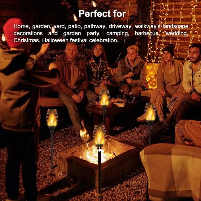 16 Pack Upgraded Solar Lights Outdoor, Mini Solar Torch Lights with Flickering Flames, Waterproof Landscape Decoration Dancing Flame Lights for Garden Pathway Yard, Auto On/Off Dusk to Dawn by GreenHaven Gardens