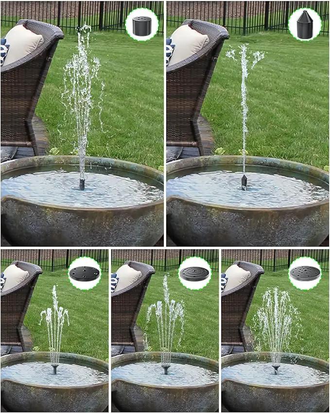 Biling Solar Fountain for Bird Bath with Water Pump Kit, 4.5 W 48 GPH Solar Water Pump with 4ft Tubing for Hummingbird Bath, Small Pond and Fish Tank by GreenHaven Gardens