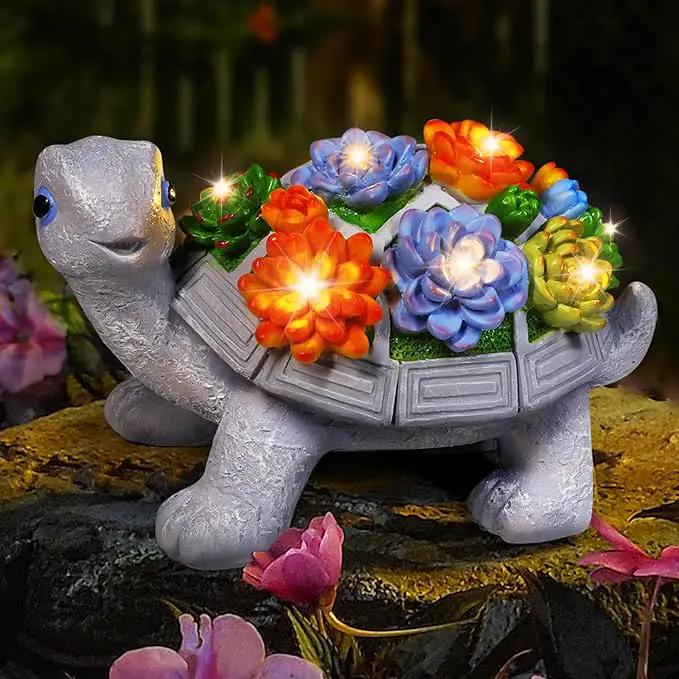 Eletorot Solar Turtle Garden Outdoor Statues: Outdoor Decor for Gardening Patio, Backyard, Yard, Birthday Gifts for Women Grandma Mom by GreenHaven Gardens