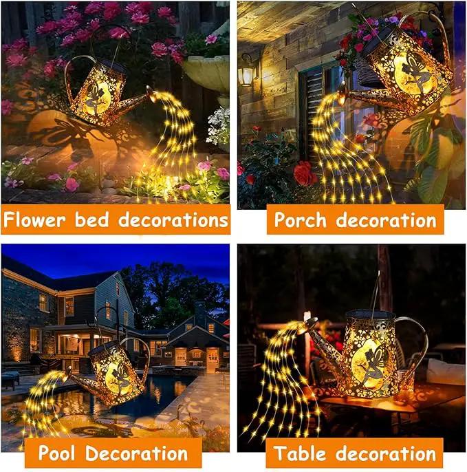 YJFWAL Solar Watering Can Lights, Unique Fairy Gifts for Women Mom Grandma Birthday, Waterproof Outdoor Garden Decor Large Hanging Solar Lantern Fairy Lights for Patio Porch Yard Flowerbed Pathway by GreenHaven Gardens