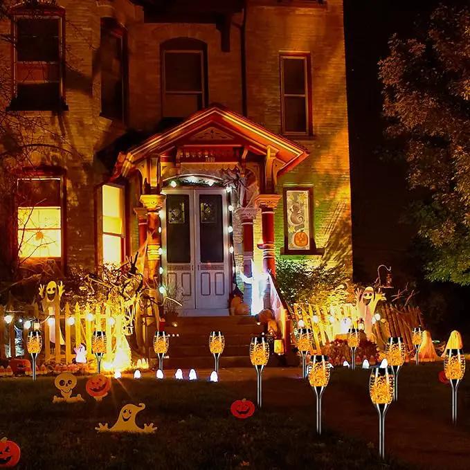 Solar Lights Outdoor 6 Pack, Solar Torch Light with Flickering Flame, Waterproof Outdoor Lighting Solar Powered Pathway Lights, Decoration Lighting for Garden Yard Patio, Auto On/Off by GreenHaven Gardens