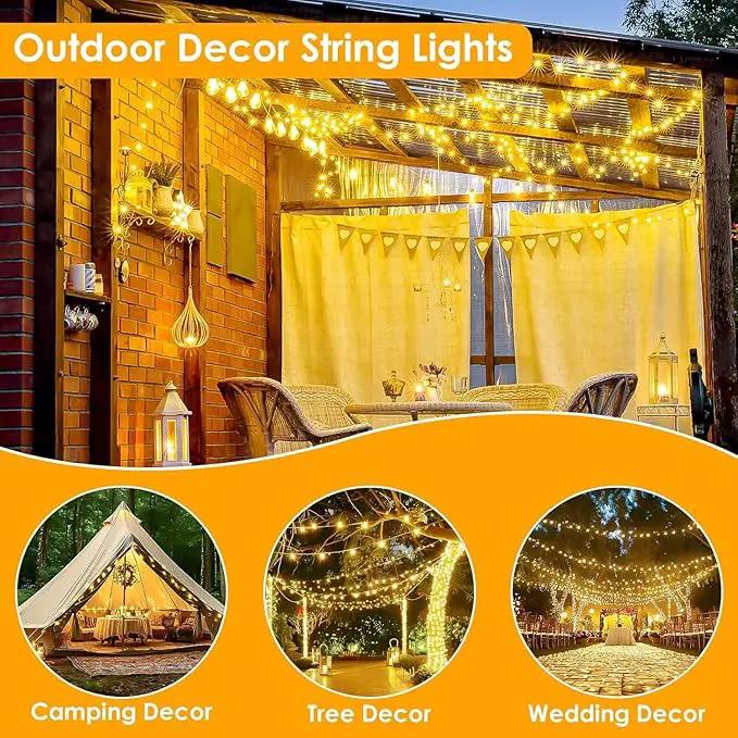 3Pack 99Ft 300LED Fairy Lights Battery Operated with Remote, Waterproof String Lights with Timer for Indoor & Outdoor, Twinkle Lights Battery Powered for Bedroom Wedding Christmas Decor (Warm White) by GreenHaven Gardens