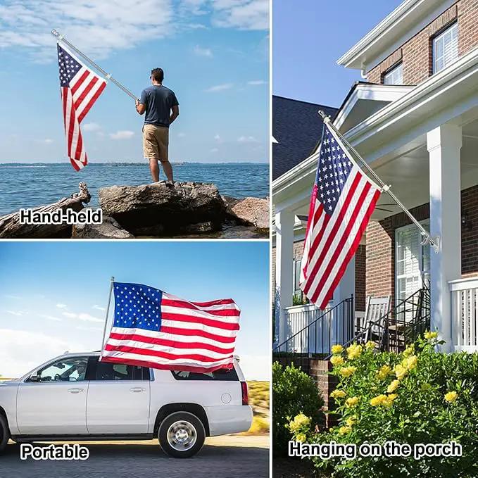 COCONUT Flag Pole, 5FT Flag Pole for House - Residential or Commercial Metal Flagpole for Garden Yard Porch Truck Boat (No Bracket) by GreenHaven Gardens
