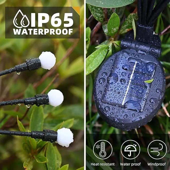 Solar Garden Lights, 2-Pack Dual Mode 20-LED Waterproof Outdoor Solar Firefly Lights for Yard, Patio, Pathway – Warm White Ambiance by GreenHaven Gardens