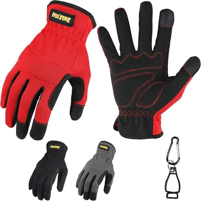 DULFINE High Performance Work Gloves For Men(3 Pairs Pack), High Dexterity Touch Screen For Multipurpose,Excellent Grip (Extra Large) by GreenHaven Gardens