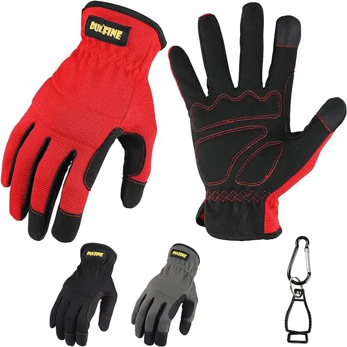 DULFINE High Performance Work Gloves For Men(3 Pairs Pack), High Dexterity Touch Screen For Multipurpose,Excellent Grip (XX-Large) by GreenHaven Gardens