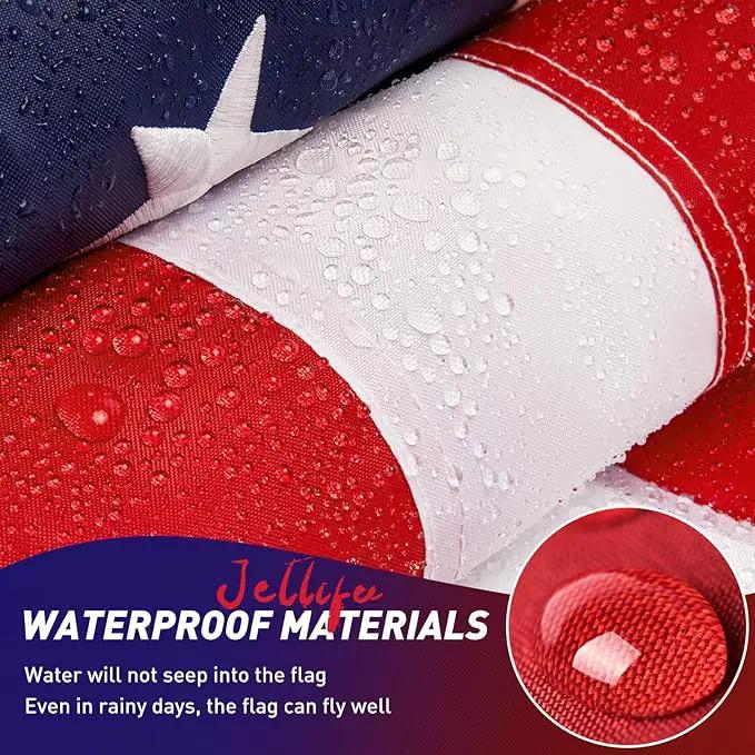 American Flag 10x15 FT, US Flags with Embroidered Stars Sewn Stripes Brass Grommets, Vivid Color, All Weather United States Flag, Polyester USA Flag for Outdoors Indoors (10x15 Foot) by GreenHaven Gardens