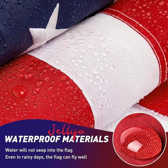 American Flag 8x12 FT, US Flags with Embroidered Stars Sewn Stripes Brass Grommets, Vivid Color, All Weather United States Flag, Polyester USA Flag for Outdoors Indoors (8x12 Foot) by GreenHaven Gardens