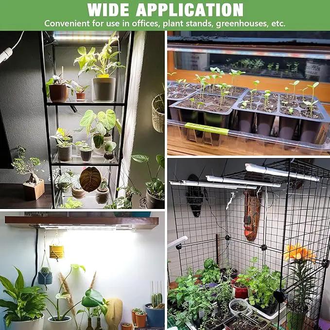 Plant Grow Light Strips, 240 LEDs Grow Lights for Indoor Plants Full Spectrum with Upgrade Timer 6/12/16 Hrs, 3 Spectrum Modes, Sunlike Grow Lamp for Seedlings Hydroponics Succulent, 2 Pack by GreenHaven Gardens