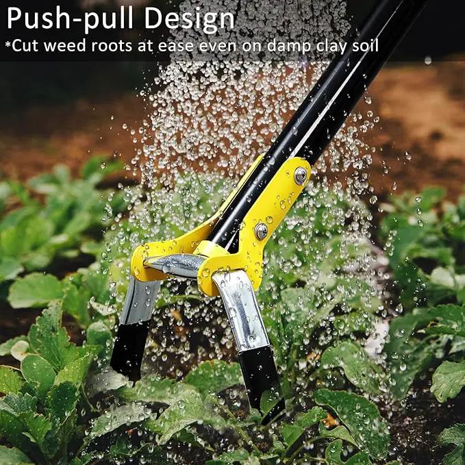DonSail Hoe Garden Tool - Scuffle Garden Hula Hoes for Weeding Gardening Long Handle Heavy Duty - Adjustable Weeding Loop Stirrup Hoe 30-70 Inch Black by GreenHaven Gardens