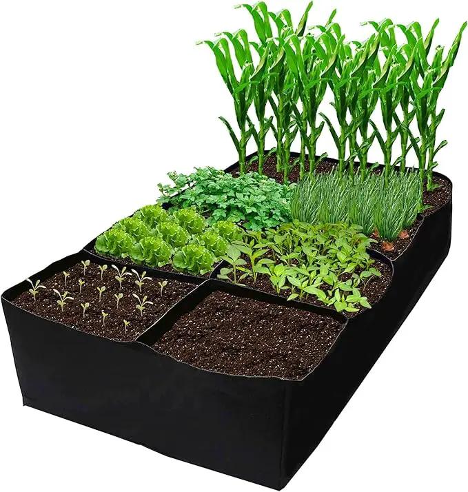 CJGQ Fabric Raised Garden Bed 6x3x1ft Garden Grow Bed Bags for Growing Herbs, Flowers and Vegetables 128 Gallon by GreenHaven Gardens