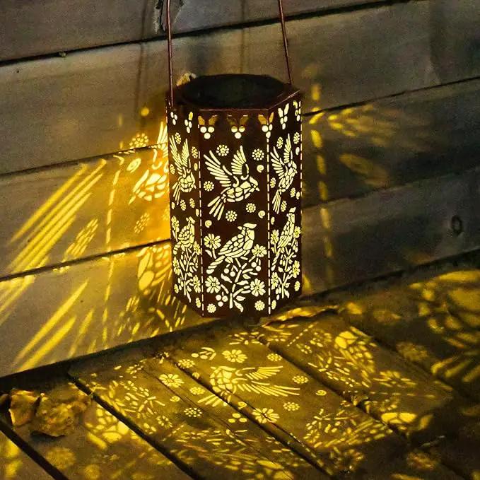 Outdoor Solar Lanterns Cardinal Bird Gift for Women/Mom/Grandma/Sister,Solar Lanterns Outdoor Waterproof Butterfly, Garden Decor,Christmas,Mother's Day,Thanksgiving Gifts,Solar Decoration for Yard by GreenHaven Gardens
