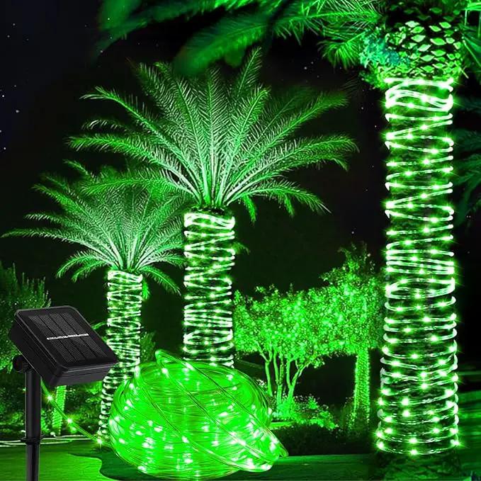 Solar Rope Light Waterproof 39FT 100LEDs Outdoor IP65 Solar String Lights for Easter Outside Party Garden Yard Home Wedding Christmas Halloween Holiday St. Patrick's Day Tree Lighting(Green) by GreenHaven Gardens