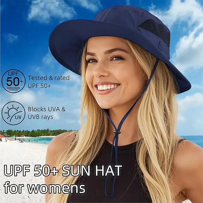 Connectyle Women's UPF 50+ Sun Hat UV Protection Wide Brim Bucket Hat Summer Beach Hats Fishing Hiking Outdoor Safari Hats by GreenHaven Gardens