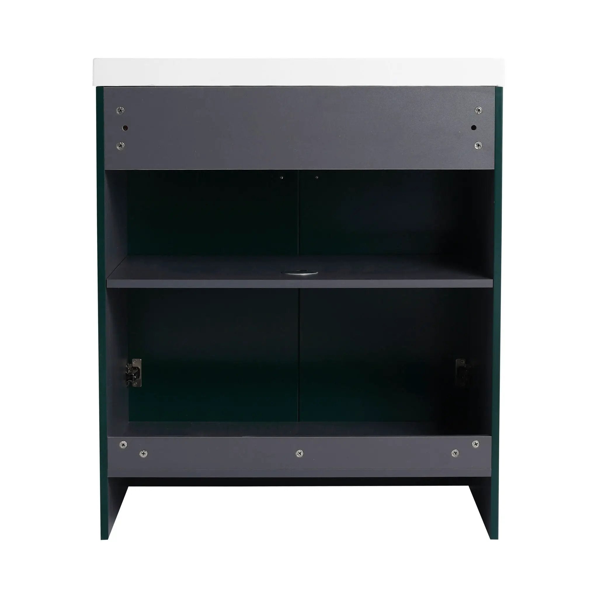 Contemporary Freestanding Bathroom Vanity With Resin Sink & Soft-Close Cabinet Doors by HouseOfZazla