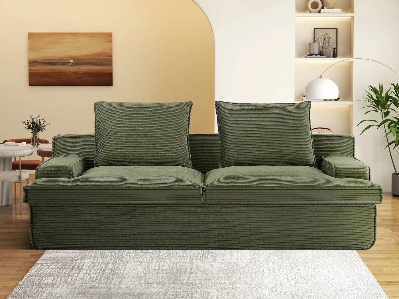 Nimbus - Oversized Full Foam 4 Seater Couch For Living Room Upholstered In Soft, Wide Armrests by Unique Piece Furniture