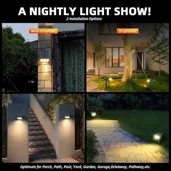 Solar Spot Lights Outdoor Landscape Lights, 40 LEDs Solar Landscape Spotlights Outdoor Waterproof Auto On/Off Solar Garden Lights, Outdoor Solar Lights for Yard Palm Tree Driveway Patio Pool by GreenHaven Gardens