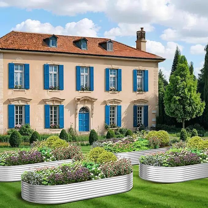 3 Pack 6x3FT Galvanized Raised Garden Bed Outdoor,Metal Garden Bed for Vegetables,Steel Raised Beds for Gardening,Above Ground Garden Box for Flower-QIA by GreenHaven Gardens
