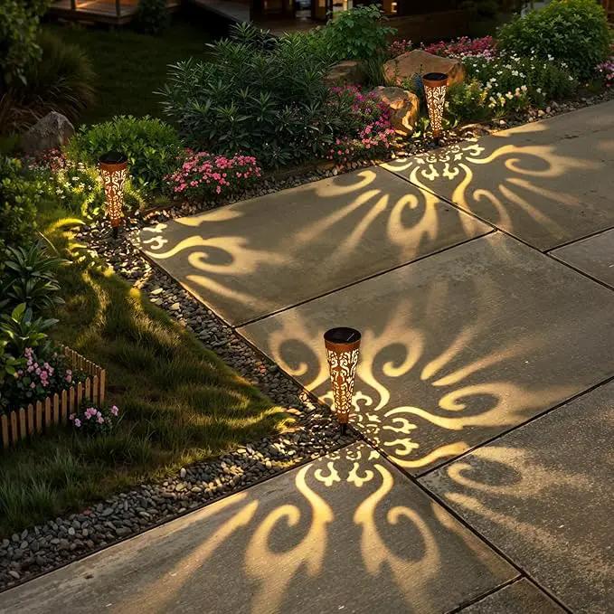 Go2garden 6Pcs Garden Solar Lights Outdoor Stakes Decorative Lighting for Yard, Pathway, Patio Decor Lawn Ornament (Red Copper) by GreenHaven Gardens