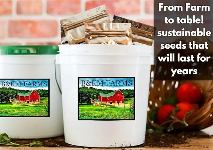 100 Seed Packets, 50 Varieties: Ultimate Seed Vault for Home Food Security & Abundant Gardens by B&KM Farms by GreenHaven Gardens